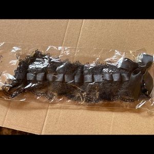 Black lace necklace with bow